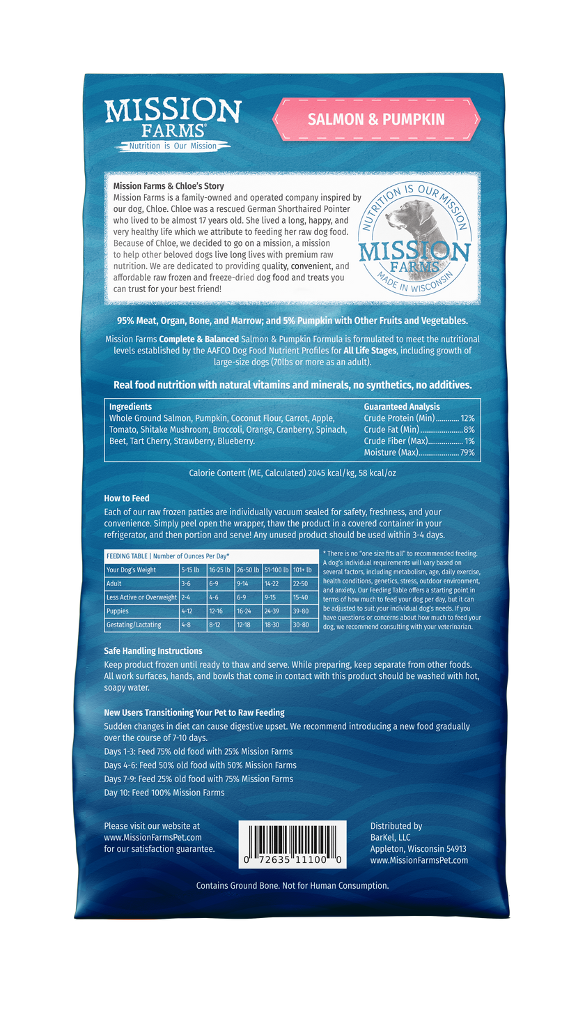 Wild Salmon & Pumpkin - 6lb