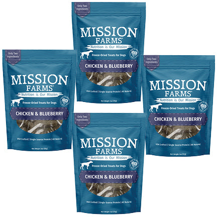 Chicken & Blueberries- 3oz (4 Bags)